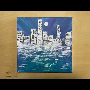 Abstract city view painting by Ryanchristyarts